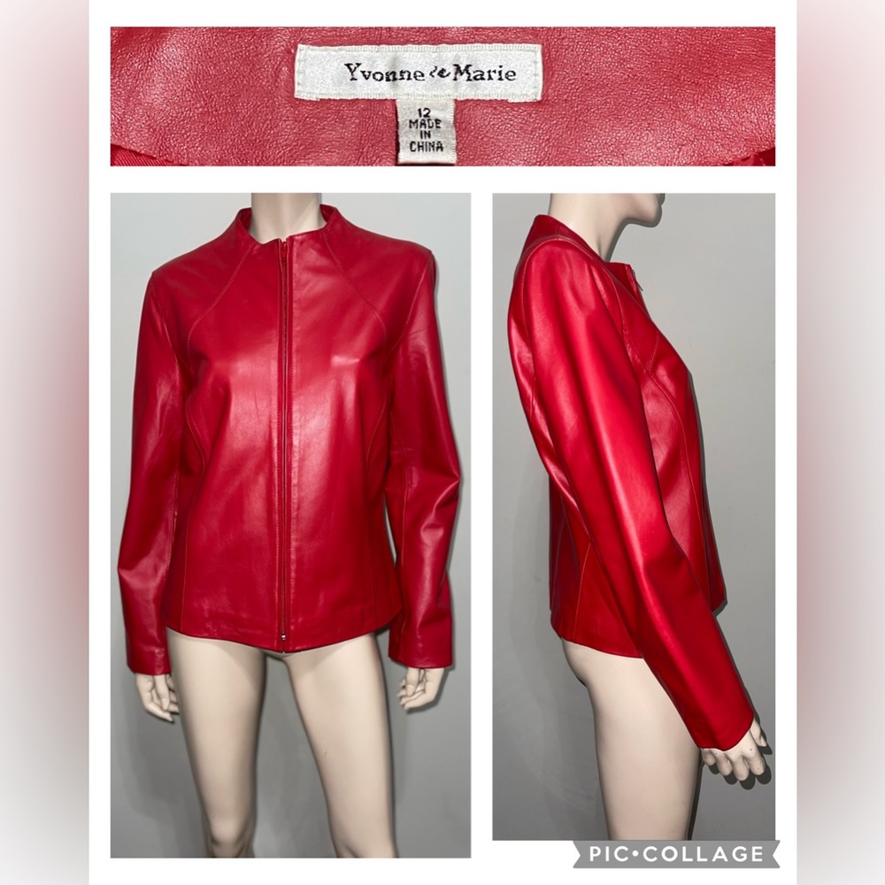 Yvonne Le Marie Red Leather Jacket 12